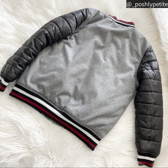 Childrens Place Boys Varsity Jacket faux leather - Picture 6 of 10